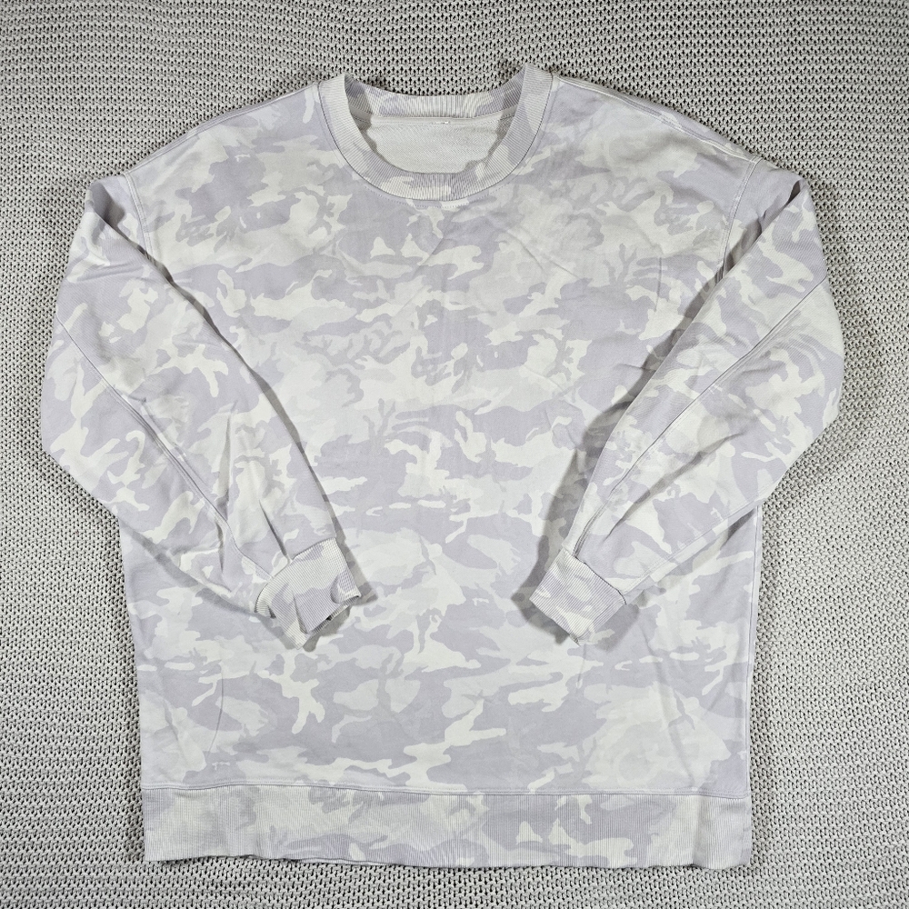 Lululemon Perfectly Oversized Crew Sweatshirt Women Sz 8? Incognito Camo